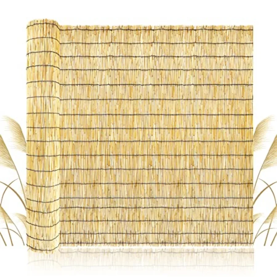 

Рулонные ограждения из натурального бамбука, высотой 4 фута, для обеспечения конфиденциальности, шторы-занавески для балконов, патио, садов, задних дворов, уличные затеняющие конструкции