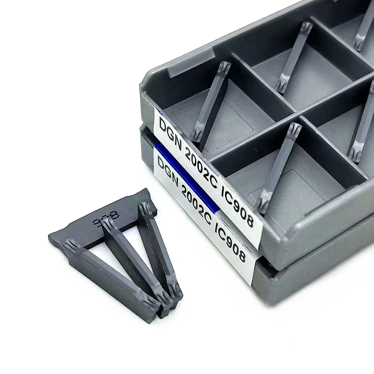 10 buah alat Grooving kualitas tinggi DGN2002C IC908 2002J IC908 sisipan karbida semen CNC grooving DGN 2002J untuk alat pemotong