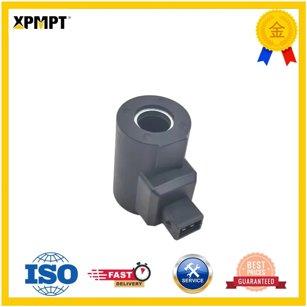 280239 10333044 Solenoid Valve Coil (Oblique Plug/Straight Plug,Length 53mm, Hole Distance 16mm) for Liebherr Excavator Parts