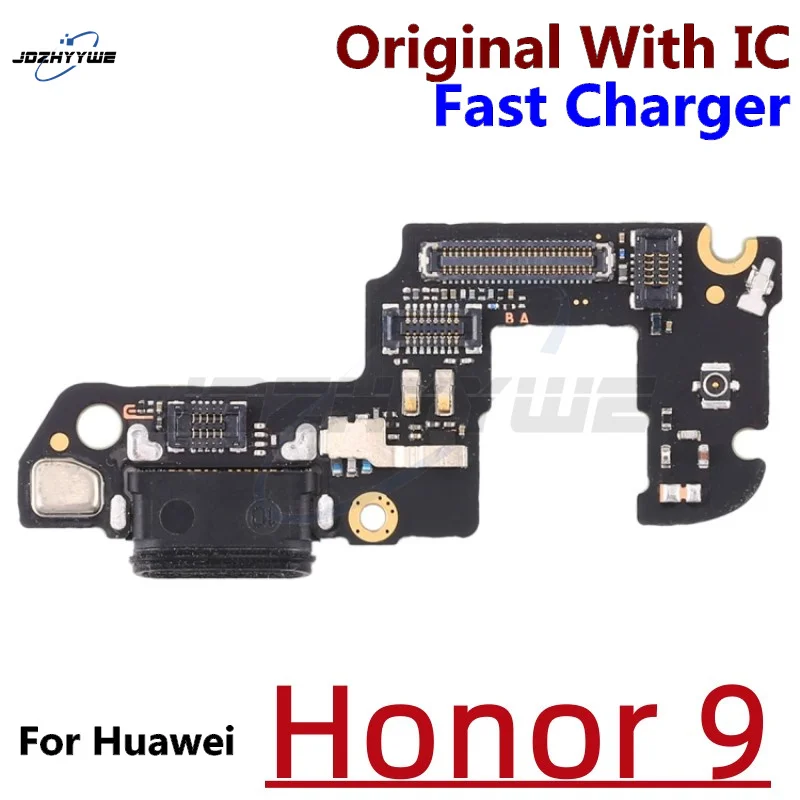 Original Charging Port Connector Board Parts Flex Cable With Microphone Mic For Huawei Honor 9 9i 9X Pro 9A 10 Lite Fast Charger