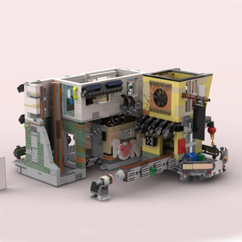 1549 PCS House Street City Neighborhood 3rd And 4Th Floor MOC Customize Modular Building Block Creative DIY Christmas Toy Gift