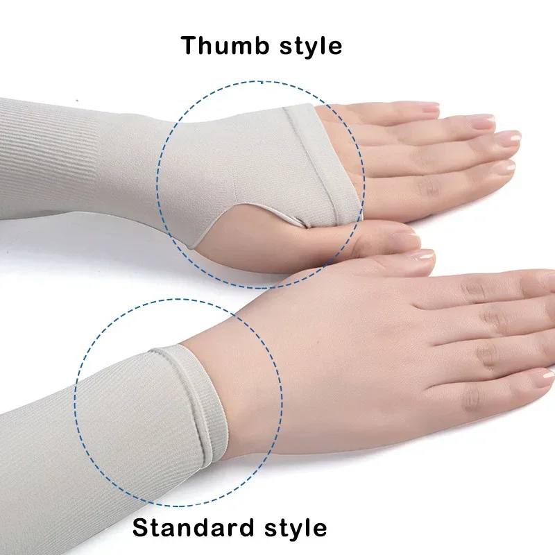 1Pair Sun Protection Sleeves UV Cooling Arm Men Women Sports with Thumb Hole for Driving, Golfing, Fishing, Cycling, Hiking image 3
