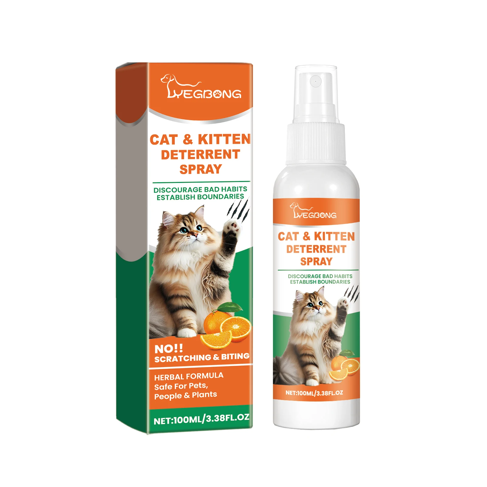 

Yegbong Cat Care Mild Ingredients Reduce Cat Scratch, Chew And Home Protection Spray