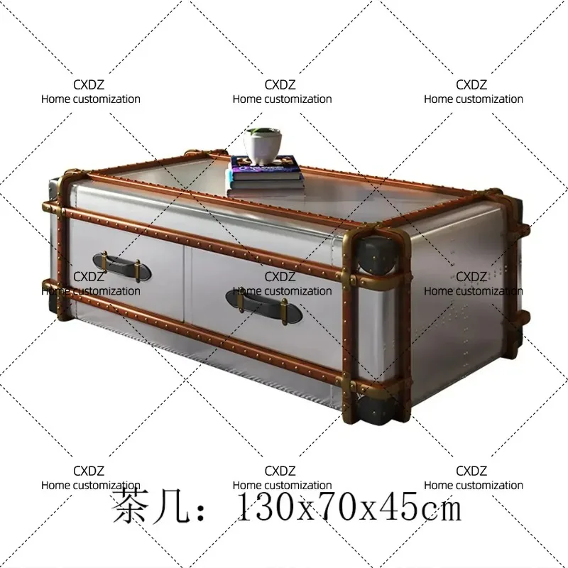 XX industrial style retro old coffee table metal personality creative tea table