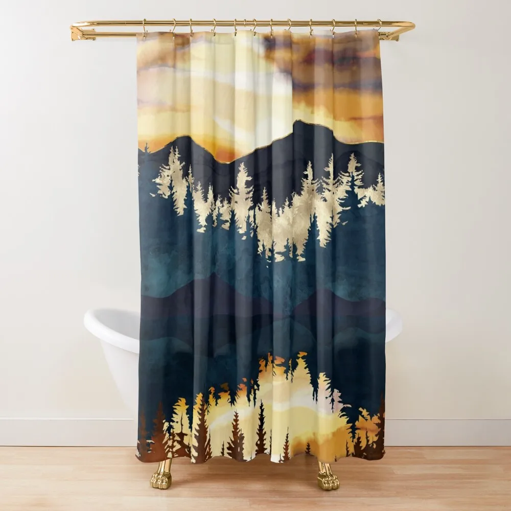 

Fall Sunset Shower Curtain Set For Bathroom Cute Shower For Bathrooms Bathroom Fabric Curtain