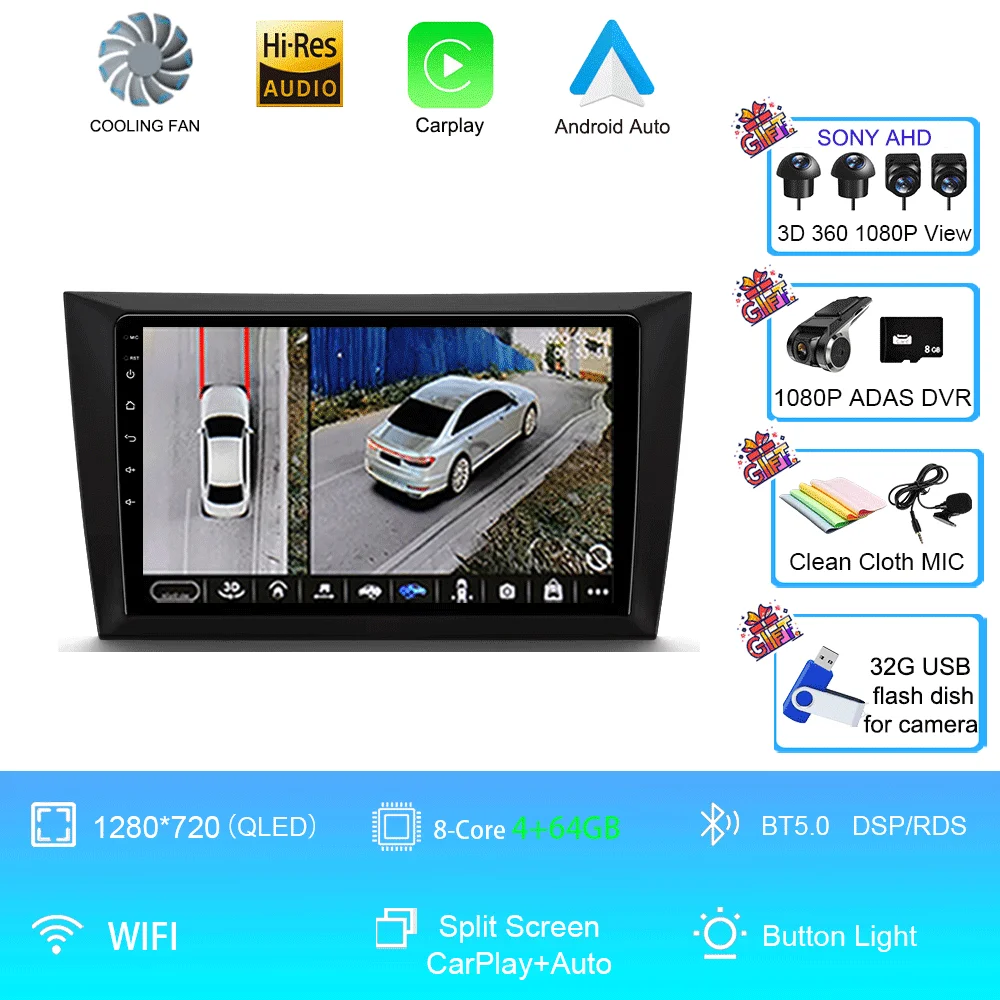 Android 16 autoradio voor Volkswagen VW Golf 6 MK6 GTI 2008-2016 draadloze Carplay autoradio multimediasysteem 4G DSP 2 Din
