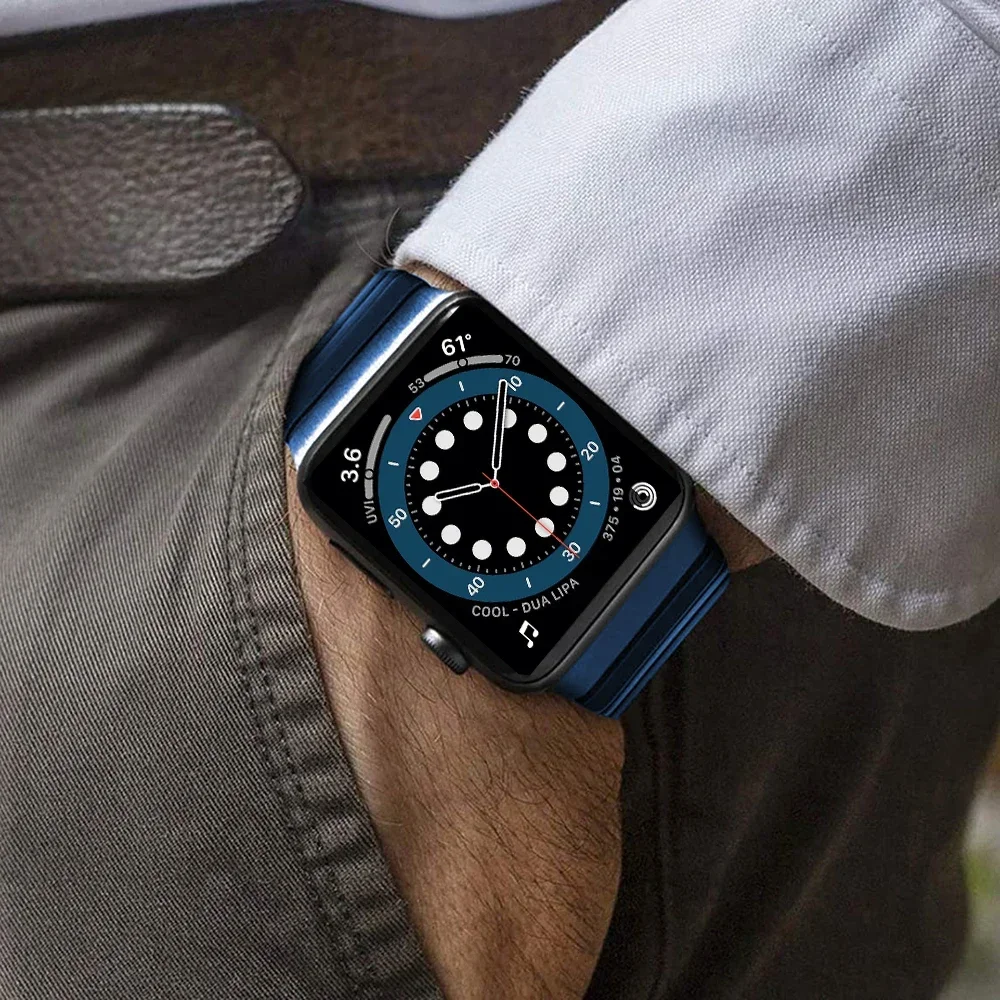 Cinturino in metallo per Apple Watch 49mm 46mm 45mm 44mm 42mm 41mm 40mm Bracciale in acciaio inossidabile iWatch Ultra 10 9 8 7 6 5 4 SE Cintura