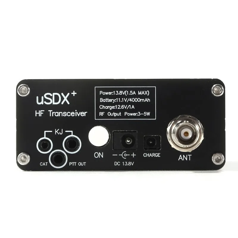 2024 USDR USDX + Plus V2 Transceptor SDR de 8 bandas HF SSB QRP LCD com display alto-falante microfone transceptor HF com plugue UE durável