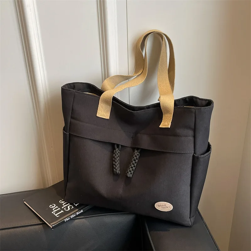 Japanese tote bag women\'s large capacity canvas bag 2024 new fashion high-end niche shoulder bag designer luxury bag 에코백