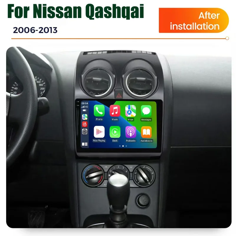 

9"4+64GB Android For Nissan Qashqai J10 2006-2013 Car Radio Multimedia Video Player Navigation GPS Wireless Bluetooth CarPlay