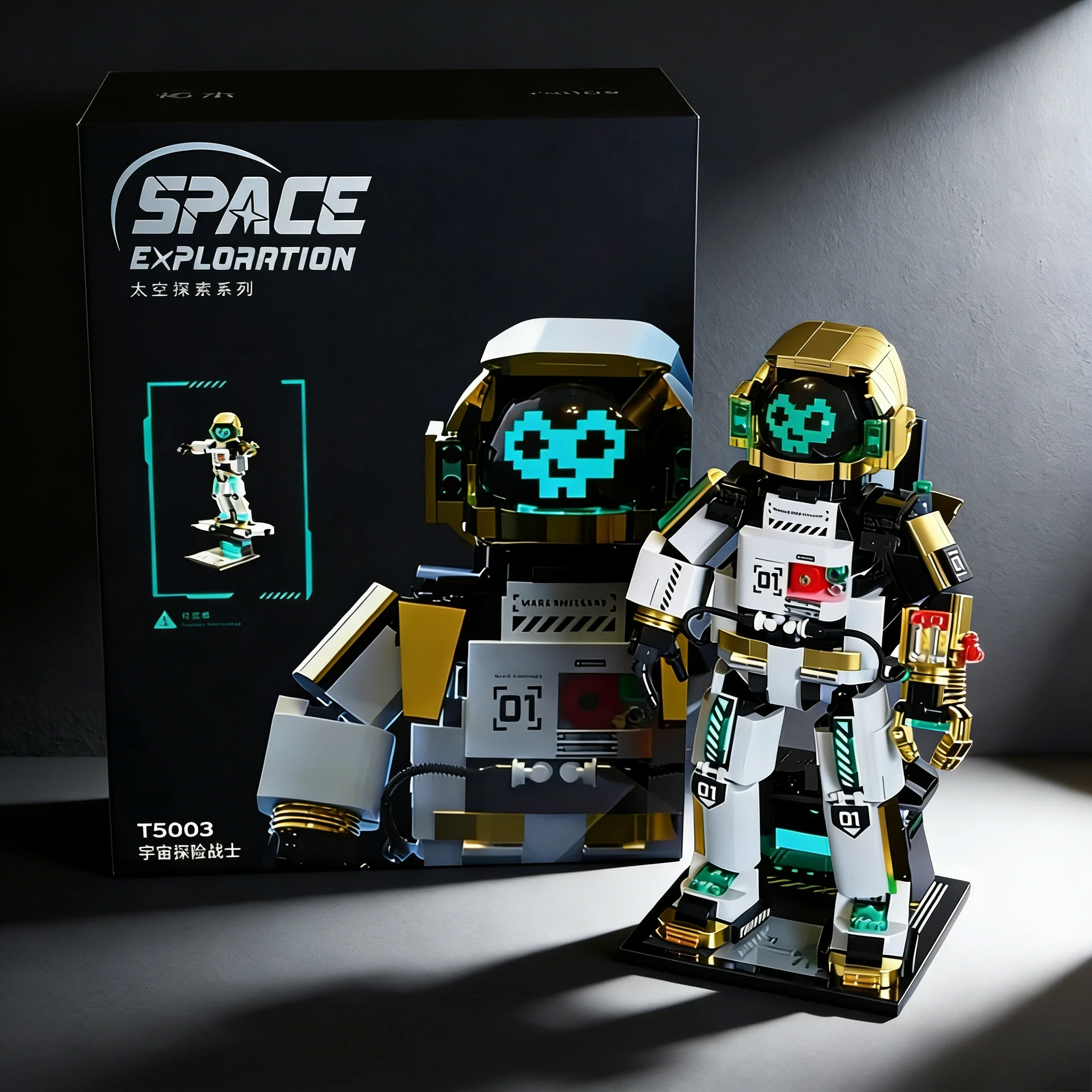 

888 деталей: Модель космонавта, микро-конструктор, механические приключенческие фигурки для сборки, развивающие игрушки