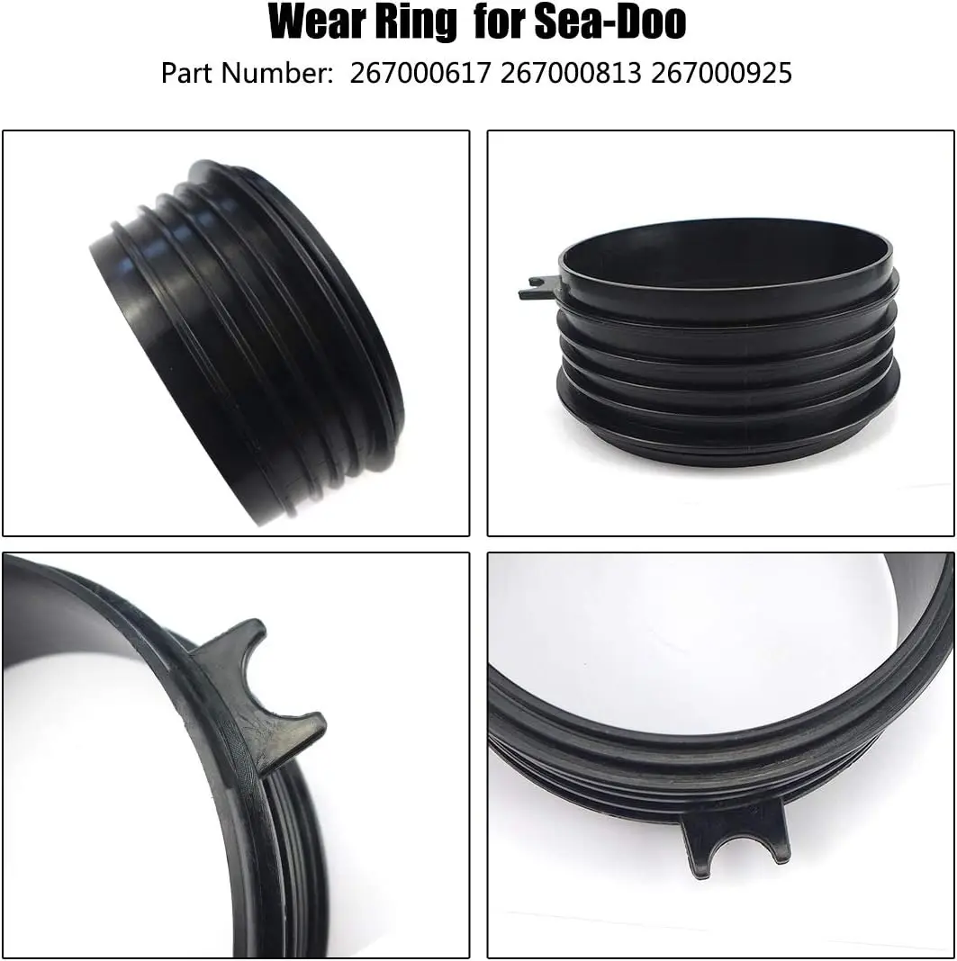 Motorboat Wear Ring Fit Sea-Doo Seadoo 900 HO Ace Trixx Spark Models 2014-2020 267000925, Black Plastic Ring