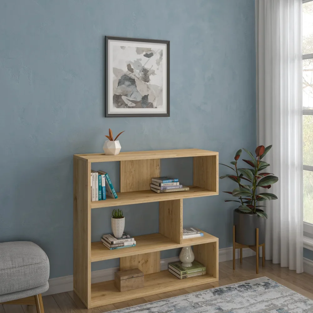 Bookshelf, Household Shelving, Multistory, Floor To Floor, Living Room, Storage Room, Clutter Storage, Display Shelves