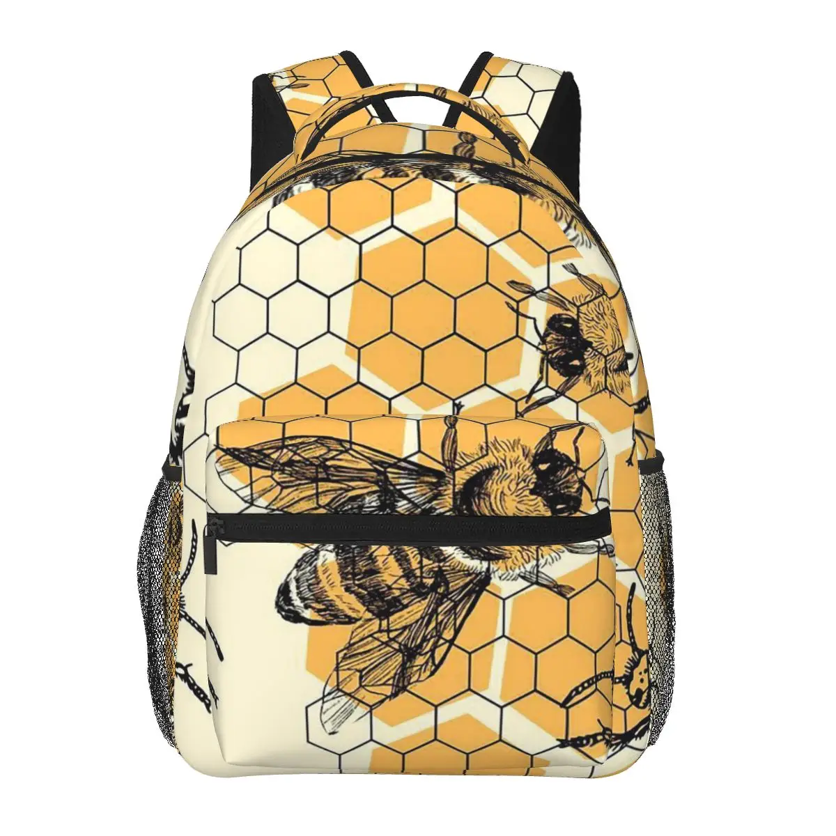 

Vintage Bee And Honeycomb Student Backpack School Bag Hiking Travel Daypack for Boys Girls Fashion Bookbag Shoulder Bags