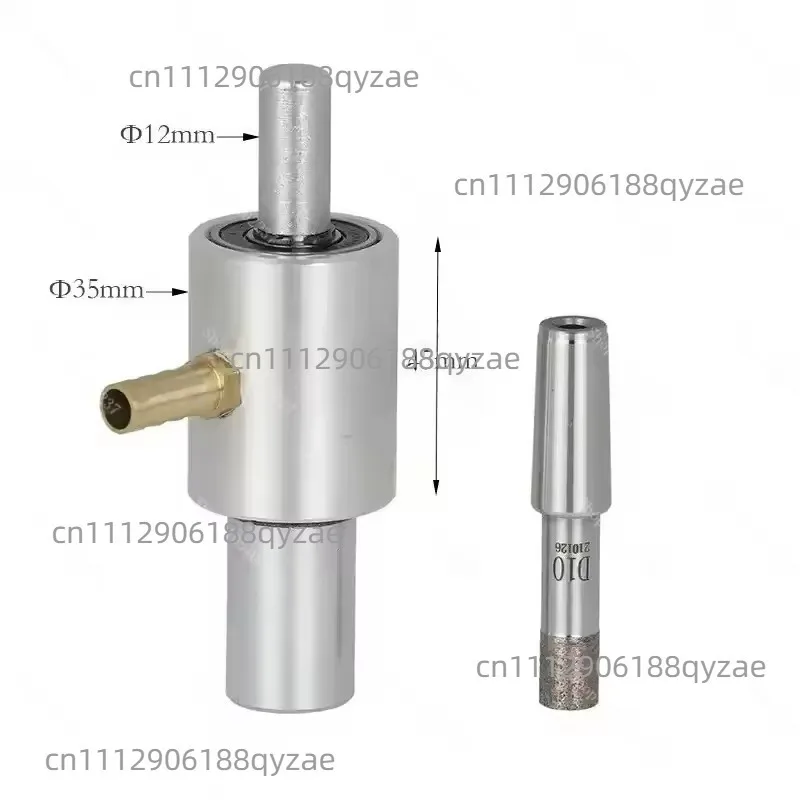 Glass Drilling Machine Bench Drill Water Inlet Rotary Joint Nozzle, Straight Shank Taper Shank Glass Drill Bit