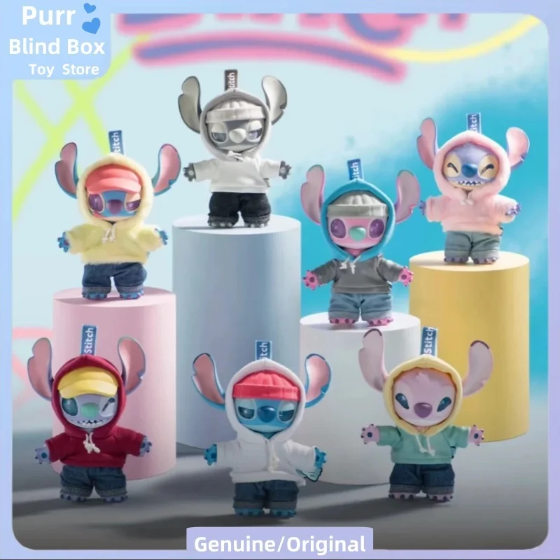 

Original Disney Stitch GenZ Street Series Blind Box Fashion Desktop Ornament Kawaii Plush Vinyl Doll Bag Pendant Birthday Gift