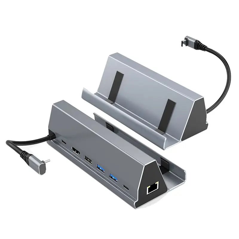 

7 In 1 Docking Station For Steam Deck Aluminum Alloy Holder Dock 60Hz -Compatible USB-C For Steam Deck Game Console-ABIU
