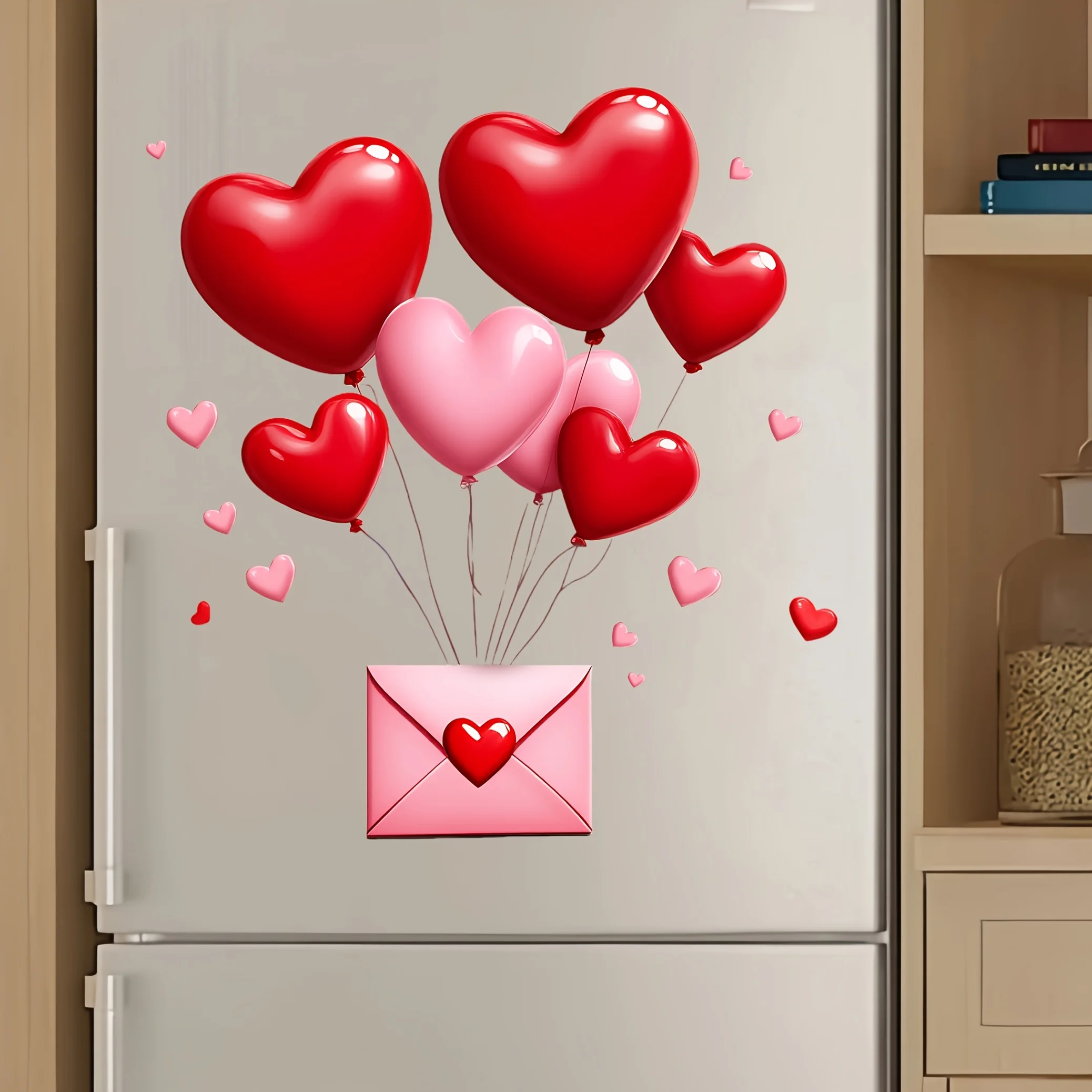 Romantische LIEBE Valentinstag Schatz Ballon Aufkleber Fenster Aufkleber Convenience Store Glas Dekor Elektrostatische Aufkleber