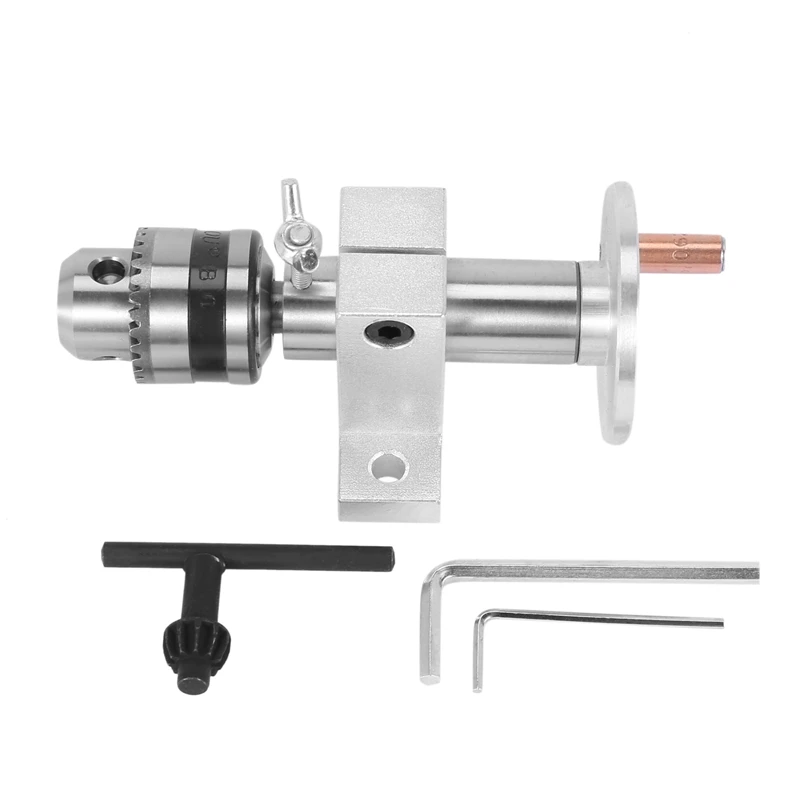 ●Live Lathe Center Head With Chuck Diy Accessories For Mini Lathe Machine Revolving Centre Woodworking Tool-ABFB