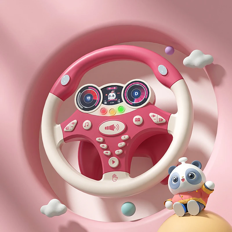 Infant  Early Education Shining Simulation Steering Wheel Toys Children's Toy Kids Copilots Stroller Steering Wheel Vocal Toys