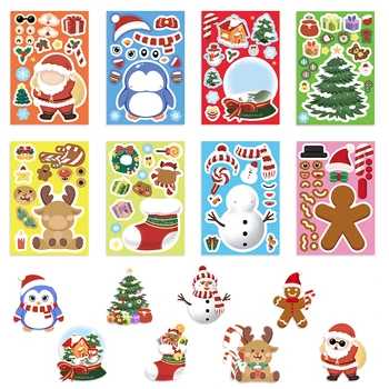 Christmas Santa Face Sticker Puzzle 1