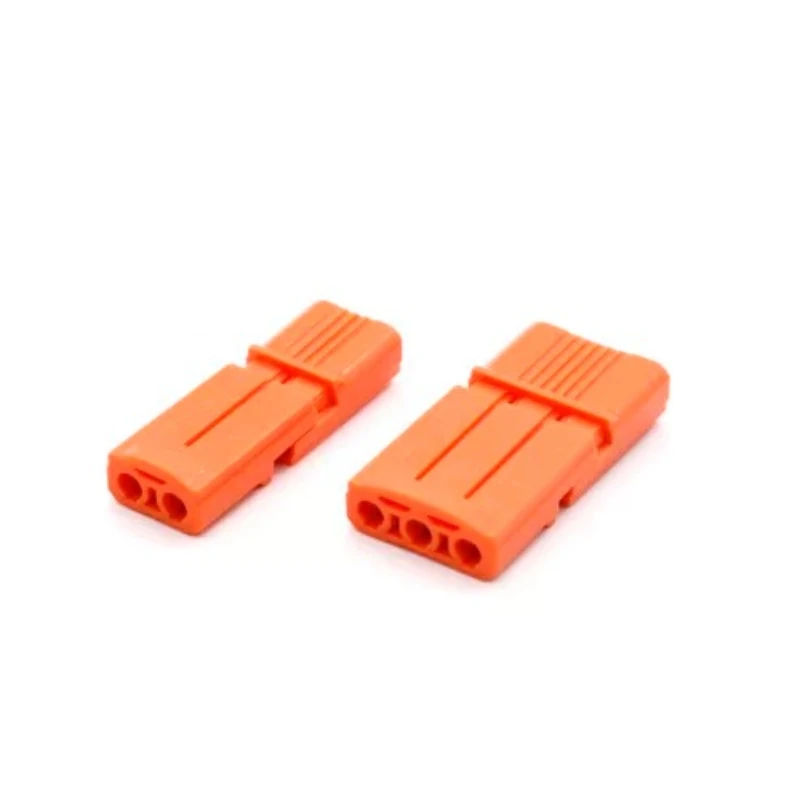 OJ-602B-3P Quick Connect Terminal Male Female Plug, Orange LED US Standard Terminal Block Connector for Downlights