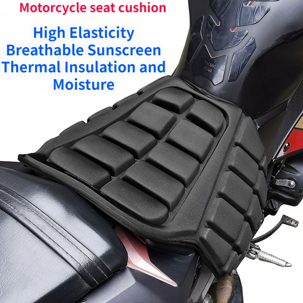 3D Saddle Shape Motorcycle Seat Cushion  High Elasticity Breathable Sunscreen Thermal Insulation And Moisture Insulation Clip-on