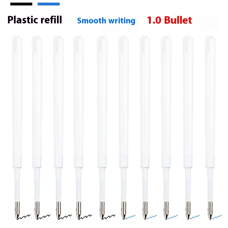 10Pcs 9.8cm /3.9 In Ballpoint pen Refills Black blue 1mm Refills Replacement For ballpoint pen