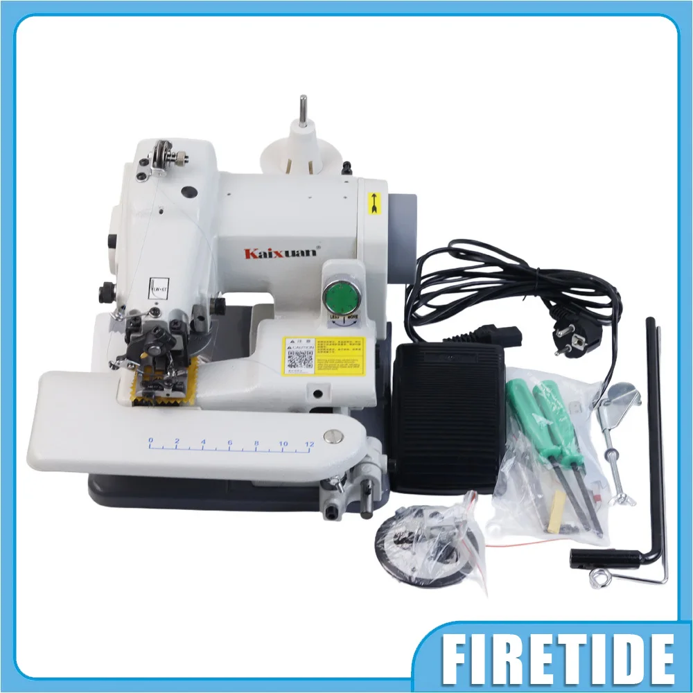 Nova máquina de costura doméstica kx500, máquina de costura cega de bancada, calças, máquina de costura de acionamento direto 220v/110v 120w