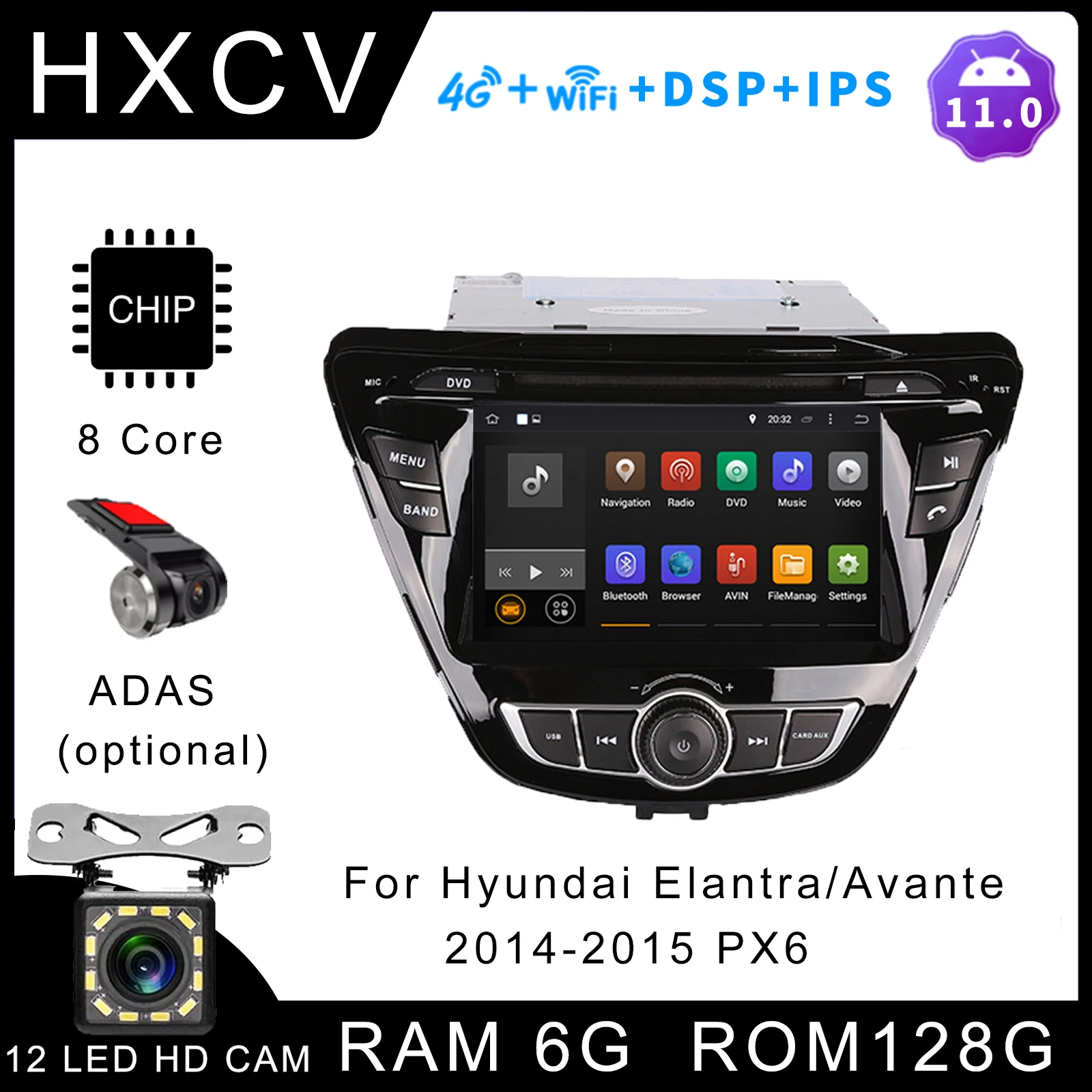 

Автомобильная магнитола Smart Android для Hyundai Elantra Avante 2014- 2015 PX6 gps-навигатор для автомобиля 4G автомобильное радио с bluetooth DAB + Carplay