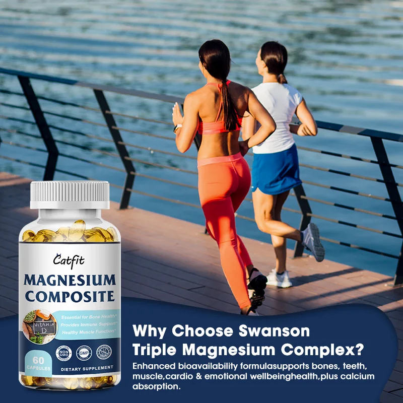 

Complex Magnesium Capsules Support Calm Sleep Enhances Memory Easily Absorbed Dietary Mineral Supplement for Gym