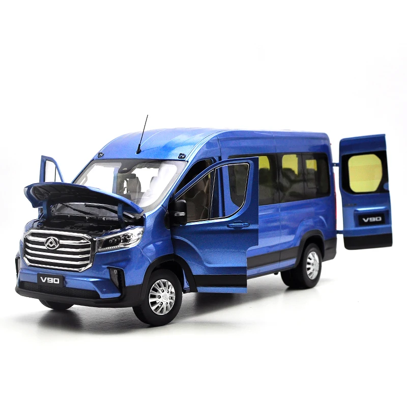 Car Metal No Battery Diecast 1/18 V90 MAXUS MPV Model Alloy Car Kids Toys For Boys Children Toys