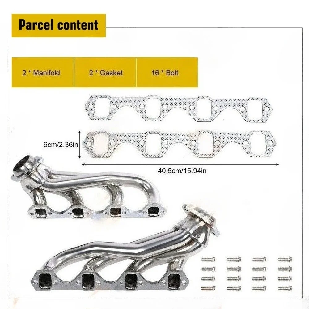 Premium Stainless Steel, High Flow Performance Exhaust, Manifold For Ford, 1979 1993 Mustang, 5 0 V8 Gt Lx Svt