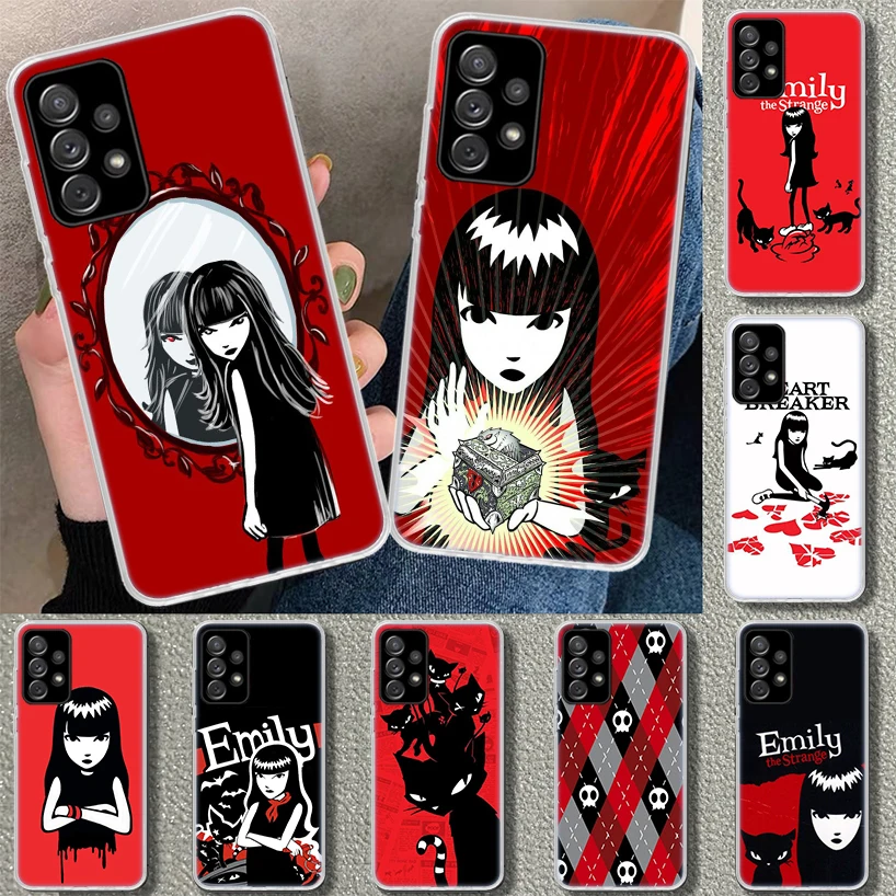 Comics Emily The Strange Phone Case for Samsung Galaxy A15 A25 A35 A55 A14 A24 A34 A54 A04S A13 A23 A33 A53 A03S A52 A12 A22 A32