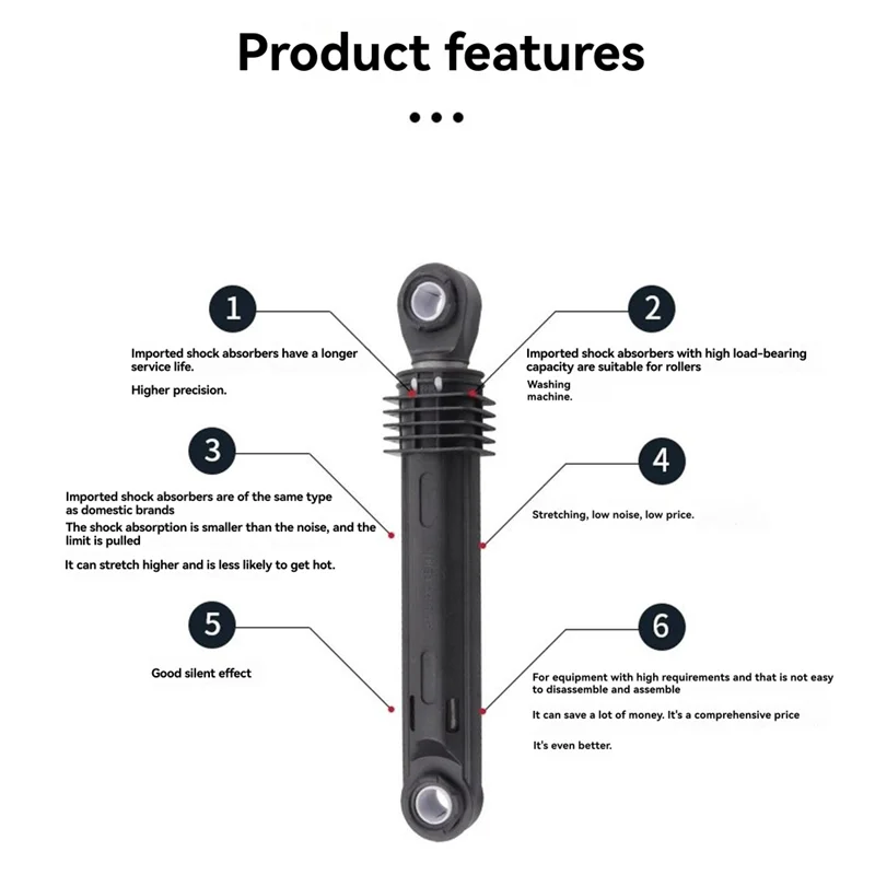 A99G-carga frontal para lavadora, amortiguador, 4 Uds., 100N, piezas de repuesto para lavadora
