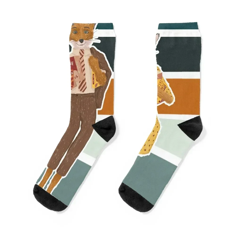 Fantastic Mr. fox and Mrs. Fox Funny Socks designer brand Children's set christmas stocking Socks For Girls Men's