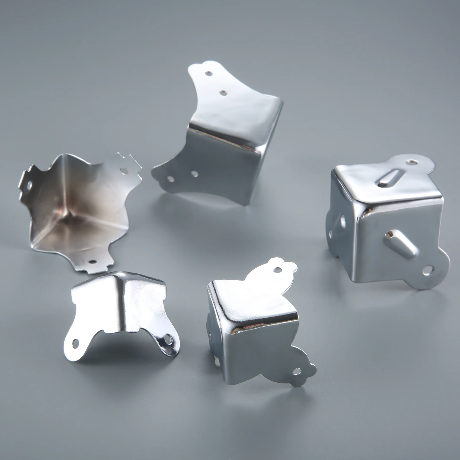4pcs Air Box Corner Speaker Protector Three-pronged Metal Code Aviation Brackets Triangle Brace Decor Furniture Suitcase Luggage