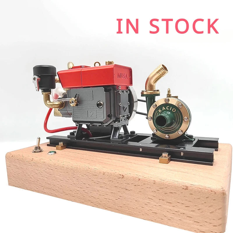 MUSA Tractor Model Gasoline Brass Water Pump Modification Accessories Water Pump Miniature Set Metal Physics Small Toys