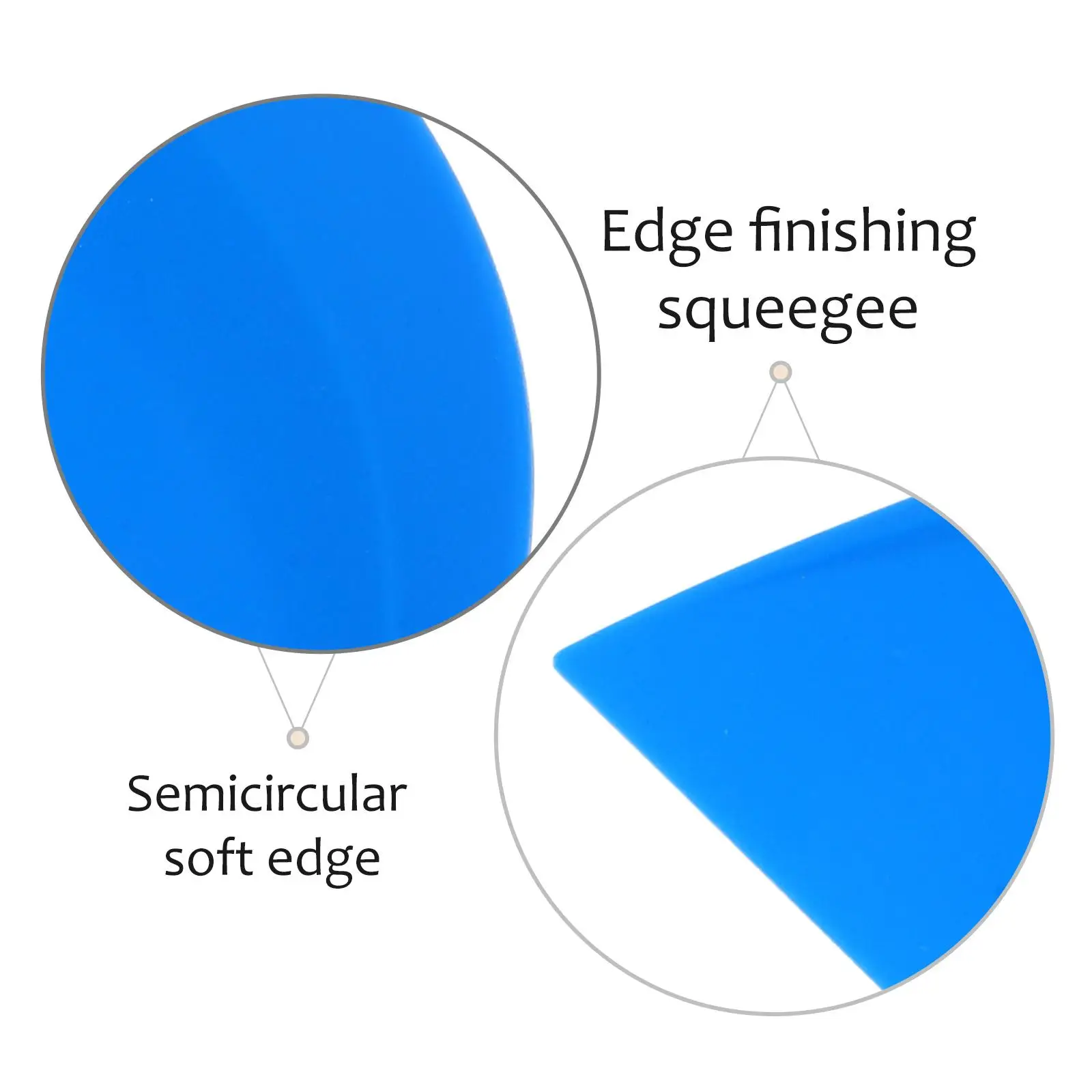 Plastic Car Scraper Semicircular Soft Edge Transparent Film Squeegee Vehicle Wrap Application Truck Detailing Tool Kit