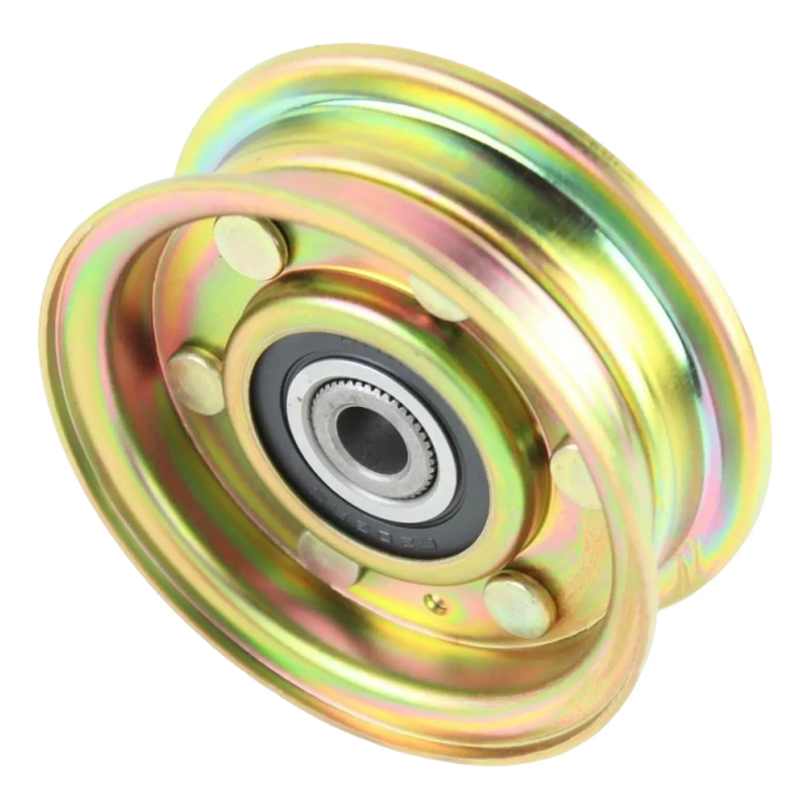 Lawn Mower Pulley Single Groove Zinc Anti-Rust Deck Idler Pulley Replacement for Riding Mower Yard Equipment 756-0981A Drive