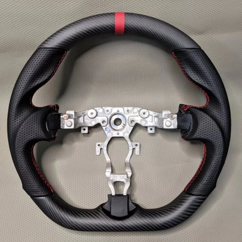 

Matte Carbon Fiber Car Steering Wheel For Nissan 370Z Z34 2009-2021 Perforated Leather Steering Wheel Modified Car Accessories