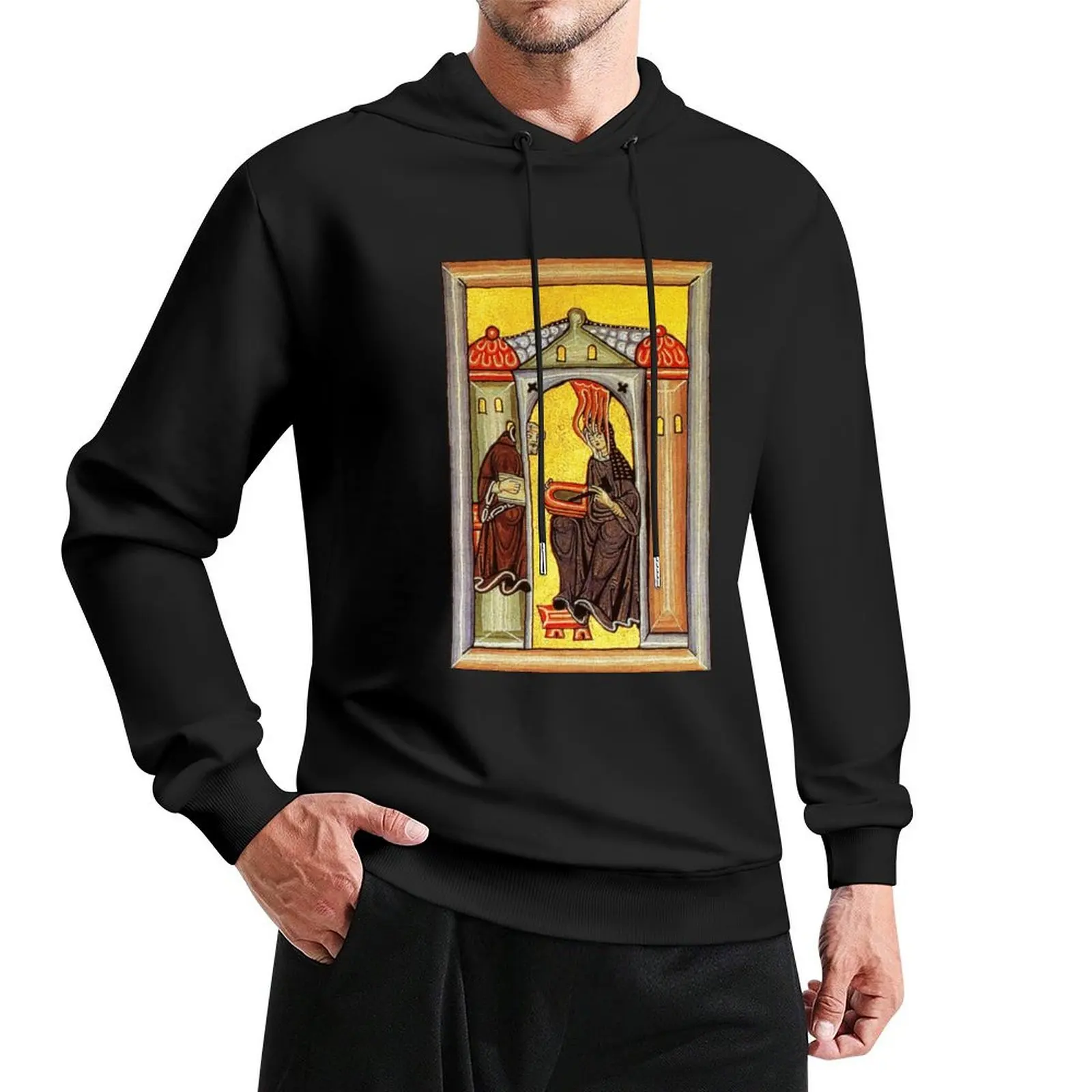 Illumination from the Liber Scivias (Hildegard von Bingen) Pullover Hoodie men's clothes korean style clothes tracksuit