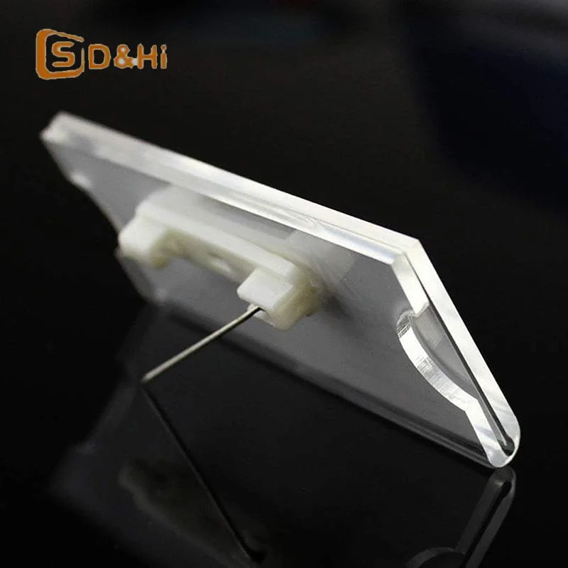 10/20/30Pcs Name Tag Blank Name Badges Acrylic Name Tag Holders 70x30mm Insert Blank Acrylic Nameplate