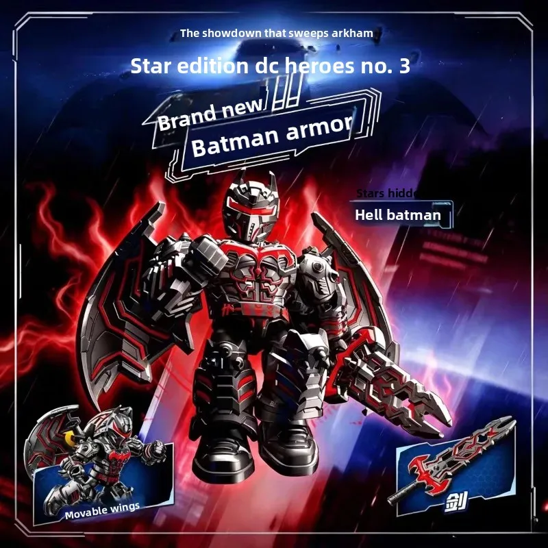 Blokees Dc Defender Version 03 Arkham: Chaos Prologue Series Building Block Model Kits Batman Figures Ornaments Toys Gift