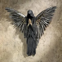 2025 New Soul Warrior Sculpture Pendant Home Decoration Wall Halloween Decoration Resin Crafts Living Room Decoration