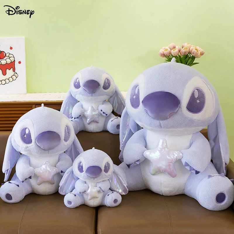 2025 Disney New Star Wish Stitch Interstellar Plush Toy Purple Stitch Doll Plush Room Decoration Pillow Girl Christmas Gift