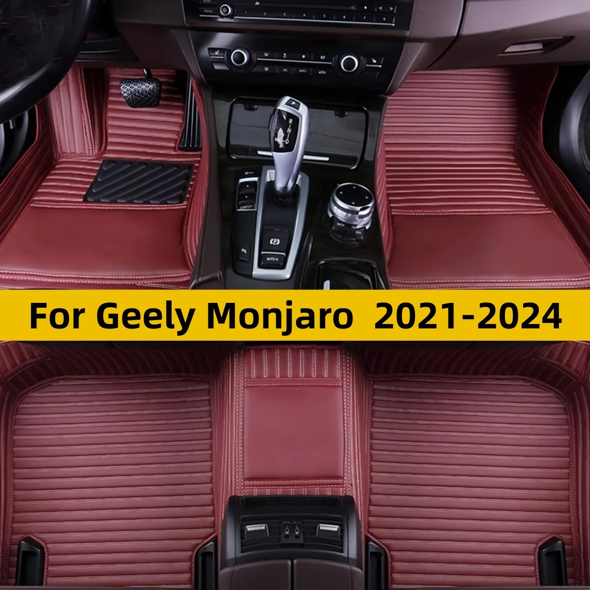 5 Seats Carpets Rugs For Geely Monjaro 2021 2022 2023 2024 Auto Leather Front Rear Row Carpet Pads Full Set Foot Matts Rugs