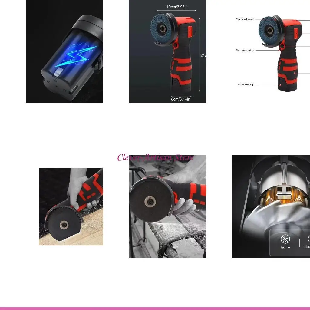 

E06B Беспроводная угловая шлифовальная машина, высокоскоростной двигатель для полировки, домашняя мастерская