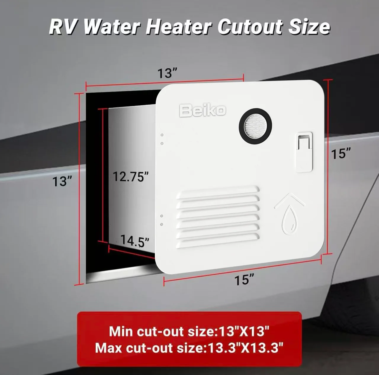 RV 10L Dc 12V Caravans Camping RV LPG سخان مياه يعمل بالغاز 2.9GPM 69000BTU رائع ومدمج