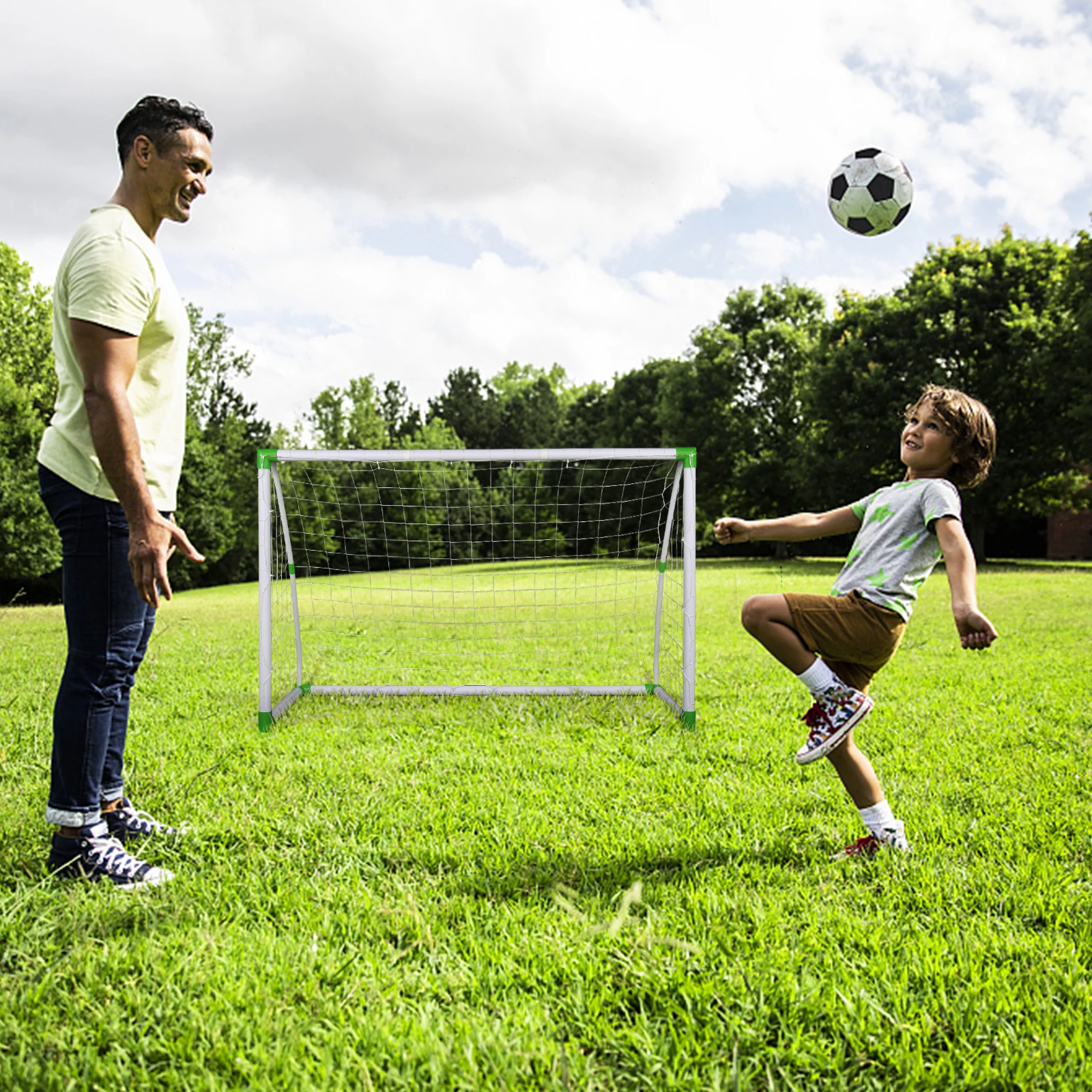 6'X4 'Football Goal Training kit with mesh Buckle for Playing Football on Beaches Community playgrounds, Schools, etc.